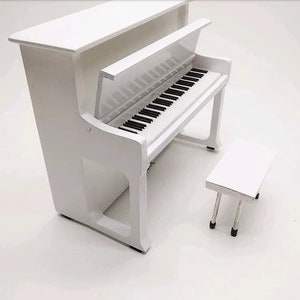 Exclusive Classic White Piano Miniature Mini Figure Music Instrument Signature Display Special Gift