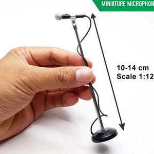 Miniature Mic 4pcs Microphone Realistic 1/12 Display Musical Instrument Handmade Gift