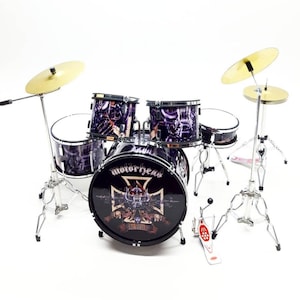 Miniature Drum Set Rock Star Signature Musical Instruments Display Gift