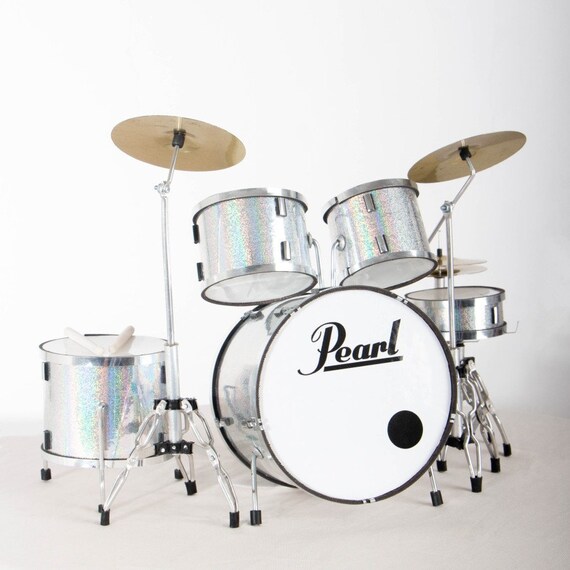 Miniature Drum Pearl Exclusive Band Musical Instruments Display Special Gift