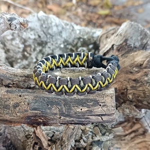 Pulsera Paracord - Estilo Cobra - Elige tu color y talla (10 pulgadas, OD y  Negro), Nailon