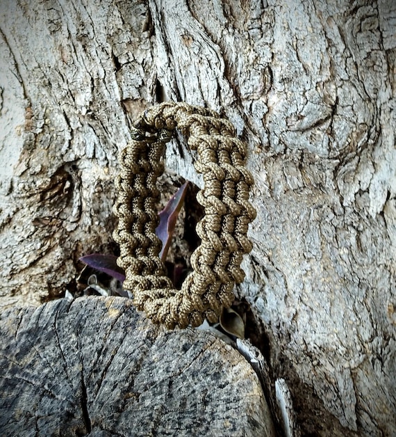 Paracord Bracelet Color Coyote Brown. Made With Paracord Type II
