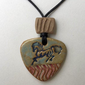 Horse Essential Oil Pendent Pottery Clay Terracotta Aromatherapy