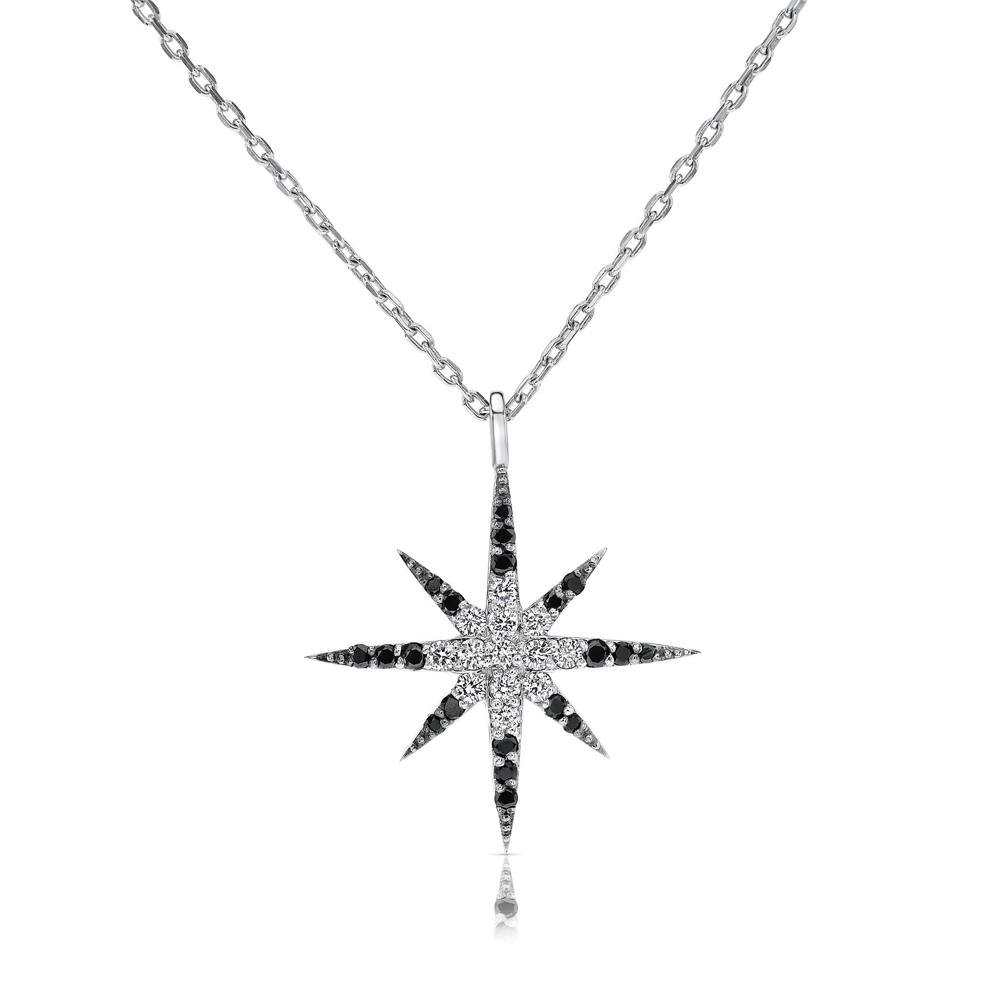Star Diamond Necklace Set With 0.16ct Natural Diamonds and - Etsy UK