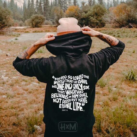 John 3:16 Unisex Christian Hoodie Jesus Sweatshirt Jesus