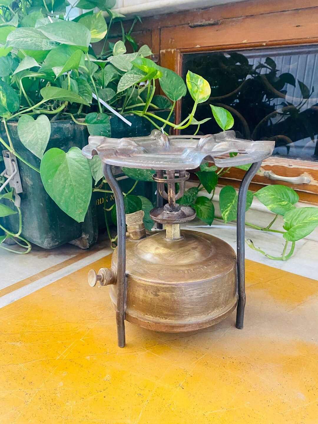 Vintage Gas Stove/brass Camp Stove/kerosene Camping Etsy
