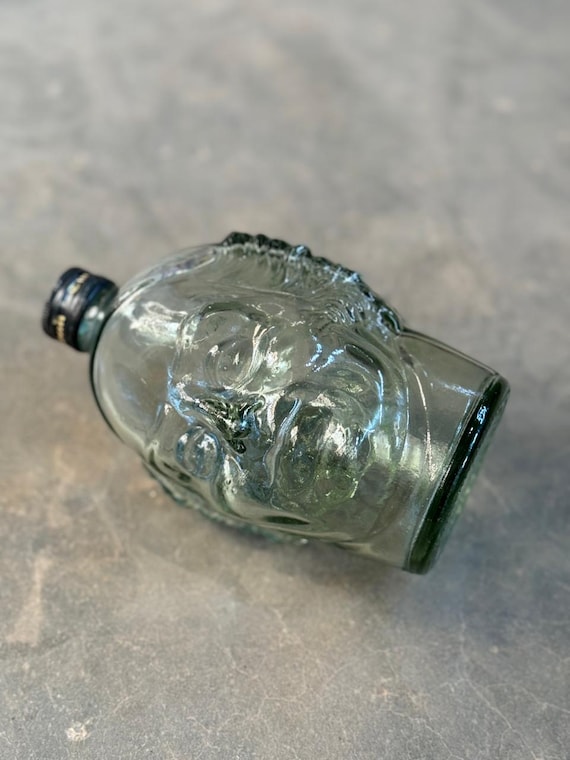 Vintage Old Monk Rum Bottle: Unique Face Shaped Glassware - Etsy