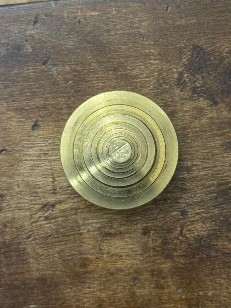 Pesas de latón vintage elegantes: decoración única para básculas de 1 a 200 gramos, doradas, pesas doradas imagen 8