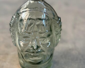 Vintage Old Monk Rum Bottle: Unique Face Shaped Glassware - Etsy