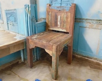 Reclaimed Wood Children's Chair: Shabby Chic Vintage Decor