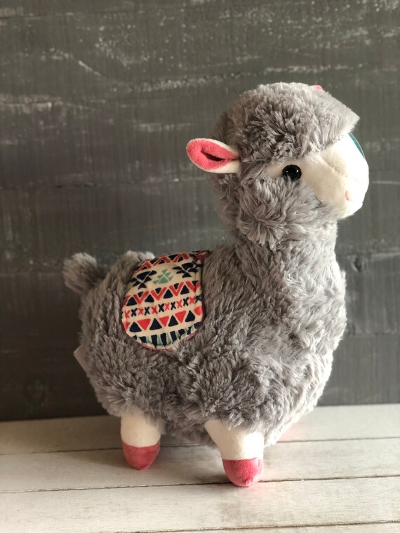 blue stuffed llama