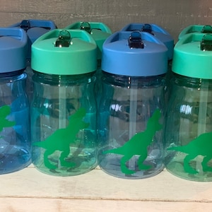 Dinosaur kids water bottle party favors (sets of 12)