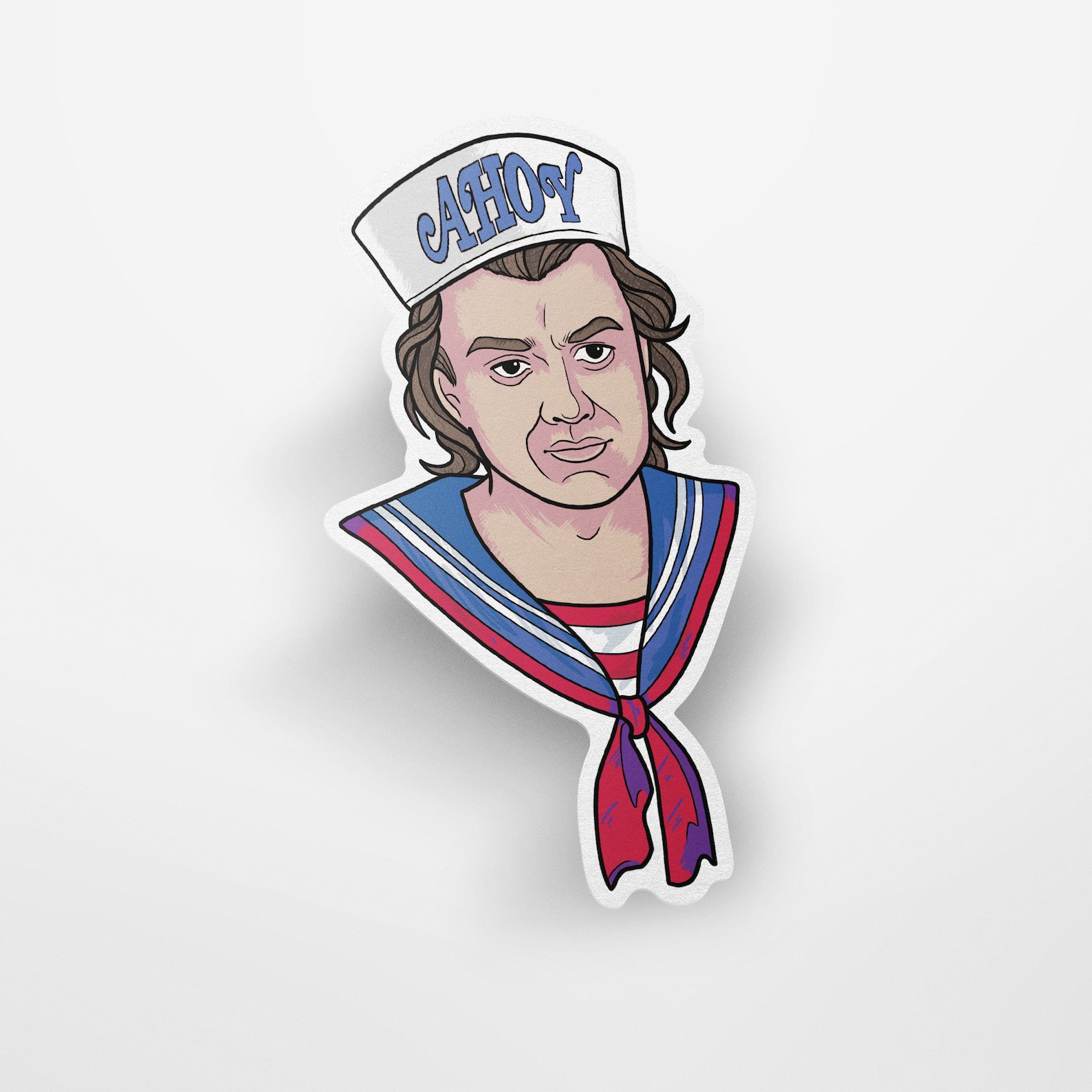 Ahoy Steve Harrington Stranger Things Vinyl Sticker // Scoops Etsy
