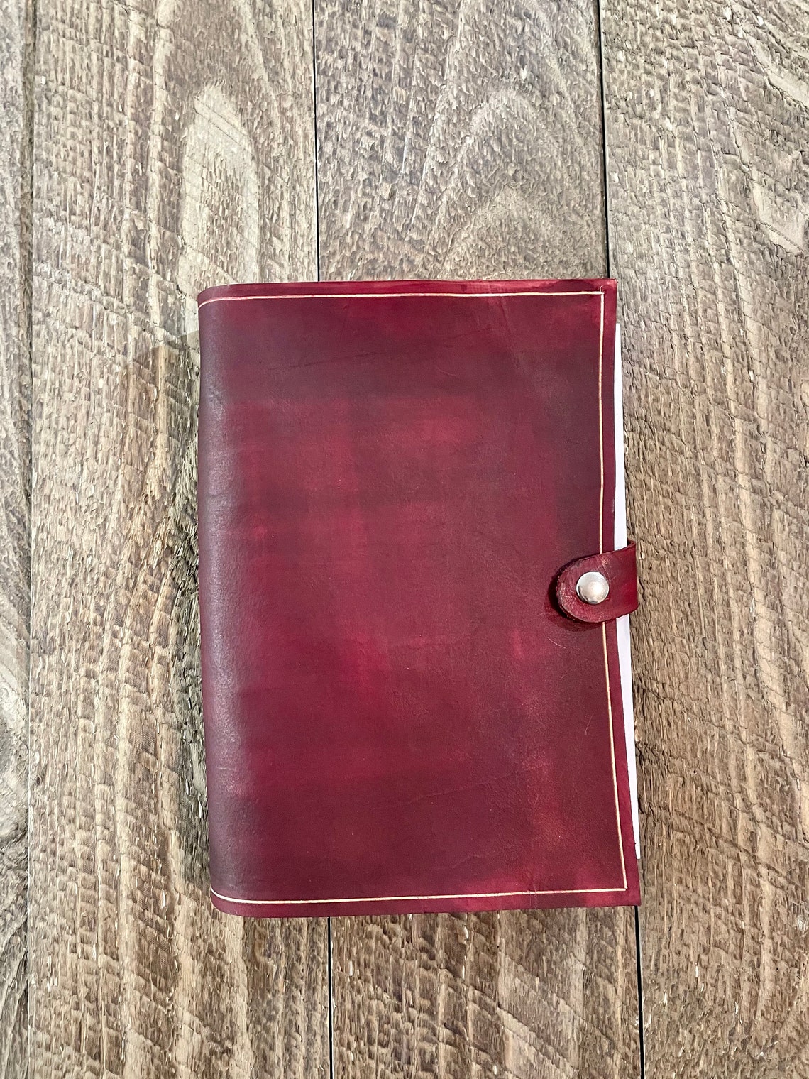 Refillable 6 ring A5 leather journal Etsy