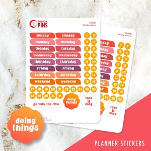 Keep Your Schedule Vibrant with One Sheet of Weekly Planner Stickers - Weekly Bullet Journals, Agendas and Planners Lovers