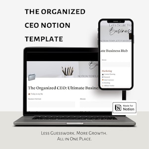 整理されたCEO Notionテンプレート - 起業家のためのオールインワンビジネスプランナー＆デジタルダッシュボード