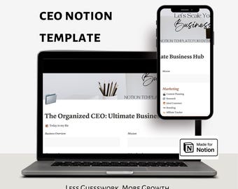 Organized CEO Notion Template – All-in-One Business Planner & Digital Dashboard for Entrepreneurs