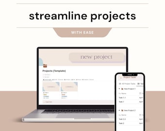 Notion Projektmanagement Template: Aufgaben Tracker & Produktivitäts Dashboard (Digitaler Download)