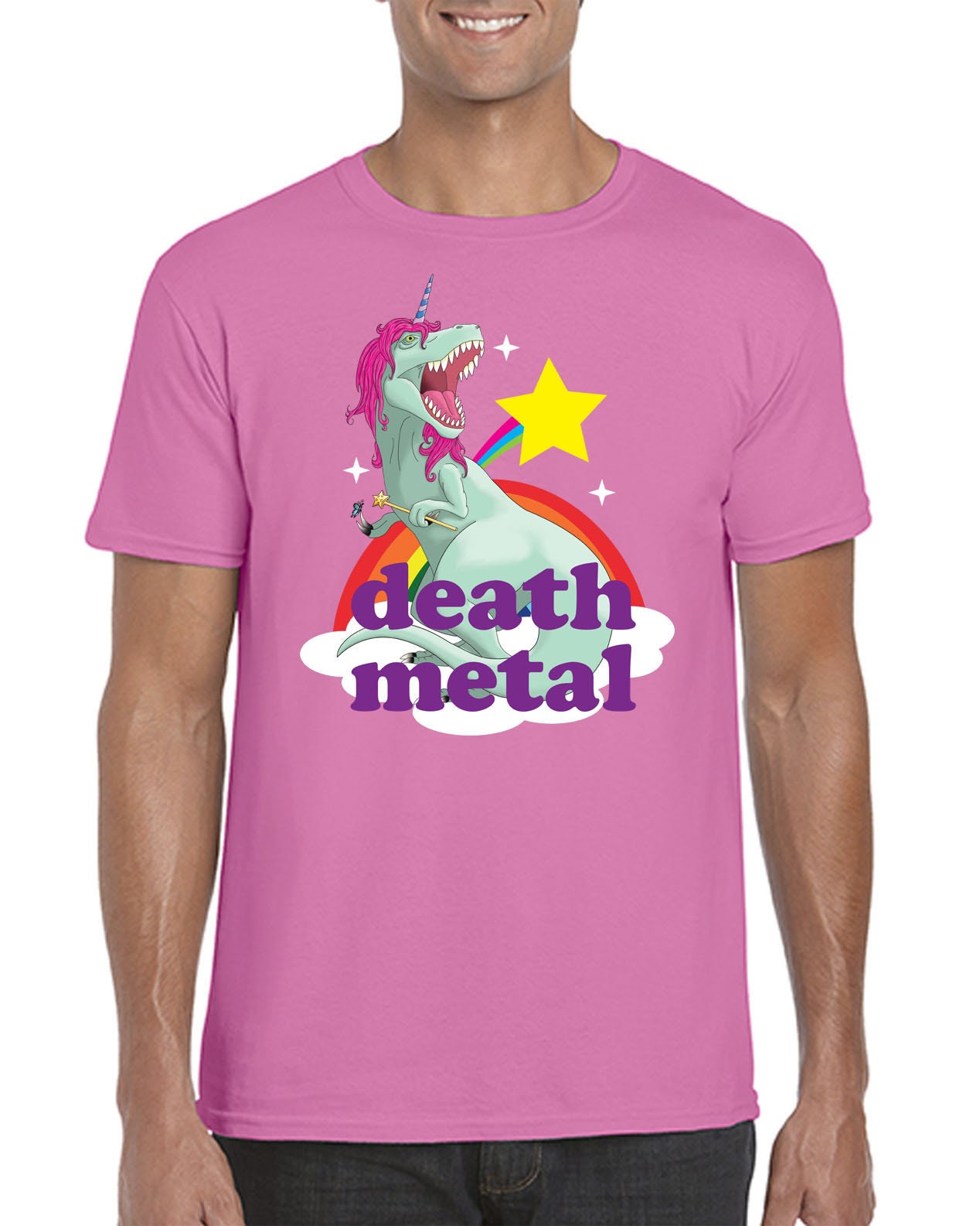 camiseta death metal rosa