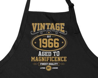 60. Geburtstag Geschenk für Köche Grillschürze Geschenk für Köche Kochschürze Koch Schürze Outfit 60 Jahre Vintage 1966