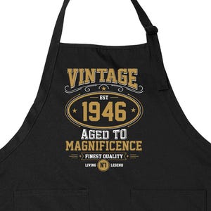 80th Birthday Apron For Men 80th Bday Gift For Him Funny Apron For Cooking Grilling Present Chefs Apron Kitchen Outfit Vintage 1946 B Day