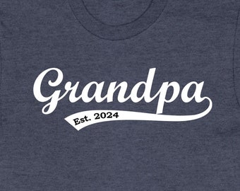 New Grandpa Shirt Grandfather Gift For Papa T Shirt Pop Pop TShirt Great Grandpa Present Custom Year Personalized Tee Fathers Day Outfit