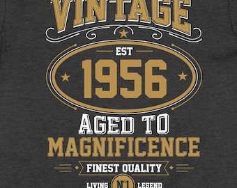 70th Birthday TShirt Funny Bday Gift Customized Year Personalized T Shirt B Day Present For 70 Year Old Outfit Vintage 1956 Birthday Tee