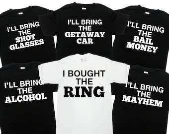 Groom T Shirt Bachelor Party Gifts For Groomsmen Shirts Funny Wedding Party TShirts Team Groom Stag Party Bach Party Tees - SA1403-04-08