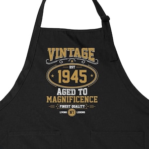 80th Birthday Apron For Men 80th Bday Gift For Him Funny Apron For Cooking Grilling Present Chefs Apron Kitchen Outfit Vintage 1945 B Day