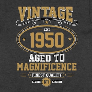 75th Birthday Shirt Bday Present Personalized Gift Ideas Custom Year B Day T Shirt Customized TShirt B-Day Funny Vintage 1950 Birthday Tee