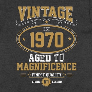 55th Birthday Gift For Him Custom Birthday T Shirt Personalized Year Bday Present For Her B Day 55 Years Old Vintage 1970 Birthday Tee