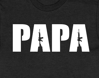 Military Dad Gift For Papa T Shirt Gun Gifts For Men Grandpa Present For Father's Day TShirt Vet 2nd Amendment Army Veteran Tee - SA1651