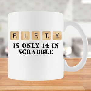 50th Birthday Mug Happy 50th Birthday Gift For Board Game Lovers Milestone Birthday Coffee Cup Family Night Coffee Mug Ceramic Cup - BG714A
