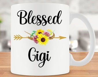 Grandma Coffee Mug Gigi Gifts For Mothers Day Present Grandparent Cup Grandmother Mug New Grandma Blessed Gigi Handmade Tea Cup - SA1479