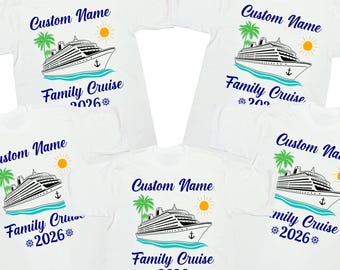 Family Cruise Shirts Matching Vacation T Shirts Custom Family Name Reunion TShirts Travel Life Ship Trip Outfits Bon Voyage Group Crew Tees