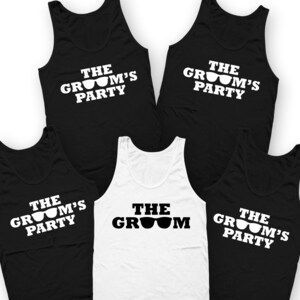 Bachelor Party Tanks Best Groomsmen Gifts Bachelor Tank Top Groom Tank Bach Party Team Groom Stag Party Proposal Wedding Tank - SA1118-30