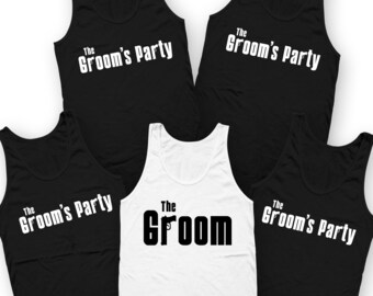 Groomsmen Proposal Bachelor Party Gifts For Groom And Groomsmen Tanks Bach Party Fiance Gift From Bride Wedding Tank Tops - SA312-1123