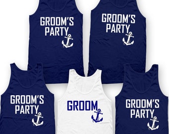 Nautical Wedding Tanks Bachelor Party Gifts For Groom And Groomsmen Proposal Stag Party Cruise Trip Bach Party Boys Trip - SA1230-31