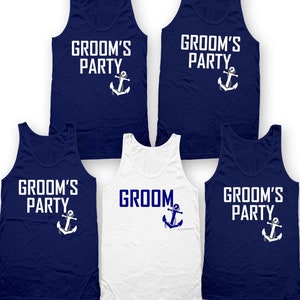 Nautische Hochzeit Tanks Junggesellenabschied Geschenke für Bräutigam und Groomsmen Vorschlag Junggesellenabschied Kreuzfahrt Bach Party Jungen Reise - SA1230-31