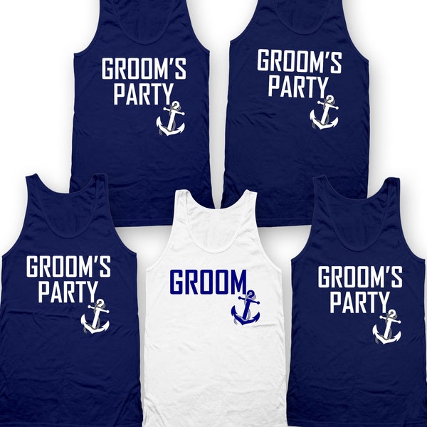 Nautical Wedding Tanks Bachelor Party Gifts For Groom And Groomsmen Proposal Stag Party Cruise Trip Bach Party Boys Trip - SA1230-31