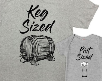 Father And Son Shirts Beer Lover Gifts For New Dad And Son Matching Outfits Father's Day T Shirt Daddy And Me Clothes Beer Gift - SA1128-29