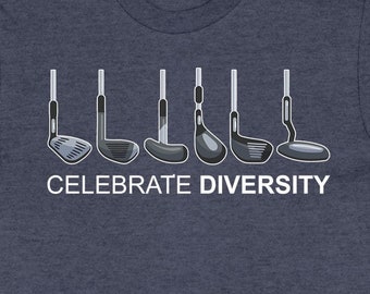 Golfliefhebber cadeau voor mannen golfspeler shirt grappig golfen T-shirt vaderdag golfshirt golfcadeaus voor vrouwen vieren diversiteit - SA1545
