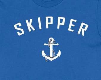 Skipper T Shirt Captain Gift For Boat Lovers TShirt Sailing Shirt Boating T-Shirt Lake Life Sailboat Sea Captain Sailor Nautical Tee -SA1534