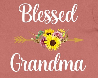 New Grandma Gift Blessed Grandma T Shirt Mothers Day Grandma TShirt Grandmother Gift Ideas Granny T-Shirt Nana Present Grammie Tee - SA1480