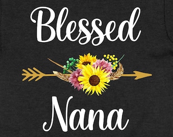 Camiseta Nana Camiseta para abuelos Regalo del Día de la Madre para Nana Camiseta Regalo para abuela Bendecida Nana Camiseta Agradecida Ascendida a Nana Camiseta - SA1486