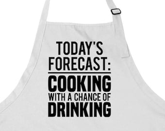 Kitchen Apron For Women Funny Cooking Apron With Pockets Mothers Day Present Head Chef Gift For Mom Cook Apron For Men Printed Apron -SA1501