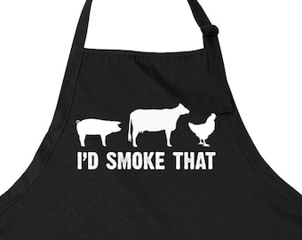 BBQ Gifts For Men Funny Apron With Pockets Barbeque Apron For Dad Fathers Day Present Grilling Gifts For Him Barbecue Full Apron - SA1496