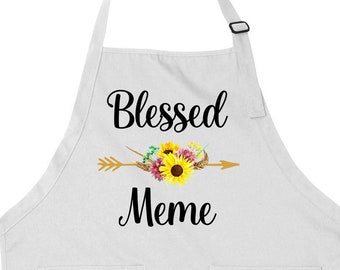 Meme Gift Grandma Apron Meme Present Grandmother Gift For Mothers Day Apron With Pockets Baking Gift Cooking Apron Bakers Womens - SA1481