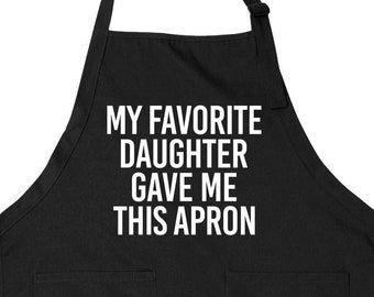 Dad Gift From Daughter Mens Apron Fathers Day Present Kitchen Apron Daddy Gift Idea Cooking Apron Grilling Apron Bbqing Funny Apron - SA1311