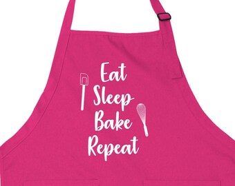 Baker Gift For Womens Apron With Pockets Baking Apron For Mom Kitchen Apron For Mothers Day Present For Mommy Pink Apron Full Adult - SA1421